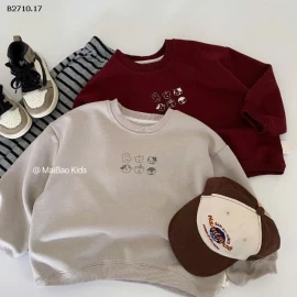 Áo nỉ in họa tiết cute nhà Huzhou Zhili - sỉ 143k 