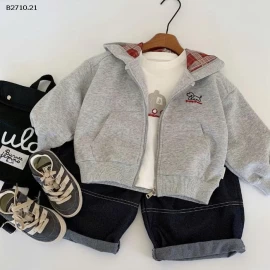 áo khoác cardigan có mũ trùm đầu khóa kéo nhà Huzhou Zhili -sỉ 198k 