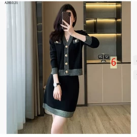 Váy len dệt kim phong cách  mùa thu 2025- sỉ 440k