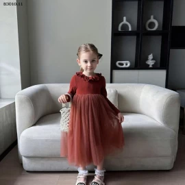 VÁY PHỐI CHÂN VOAN CỔ PETERPAN-Giá sỉ 264k