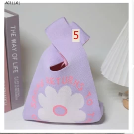  TÚI LEN DỆT HỌA TIẾT  - Giá sỉ 25k/1c (ko kèm charm, ko kèm tem chỉ có túi len)