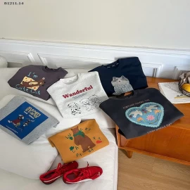  ÁO NỈ CHỮ AMBB KIDS - Giá sỉ 90-150: 150k      160: 165k      170: 175k