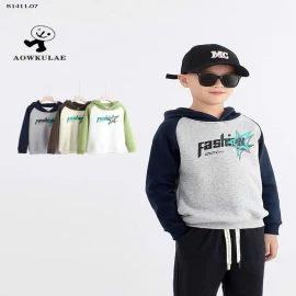 Áo nỉ trùm đầu phong cách Hàn Quốc thu/đông cho trẻ -Giá sỉ 148k