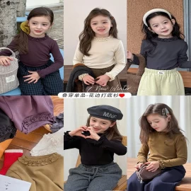 Áo sơ mi cổ ren ngọt ngào nhà Elmo Baby Kids  AMBB chất liệu cotton mịn, mềm -Giá sỉ size 90-150 : 134k sz 160 : 143k sz 170 : 158k