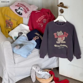 Áo nỉ hoạt hình thời trang  nhà Elmo Baby Kids  AMBB -Giá sỉ size 90-150 : 165k sz 160 : 180k sz 170 : 196k