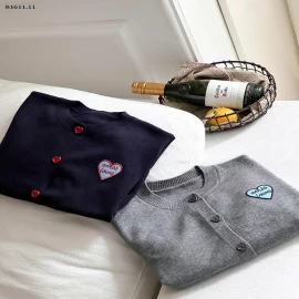 Áo len cardigan họa tiết trái tim nhà Elmo Baby Kids  AMBB-Giá sỉ size 90-150 : 158k sz 160 : 169k