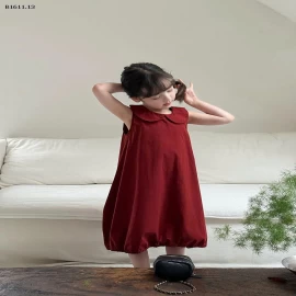 Váy đỏ cotton trẻ em  nhà Elmo Baby Kids  AMBB -Giá sỉ size 90-150 : 182 sz 160 : 198k sz 170 : 215k