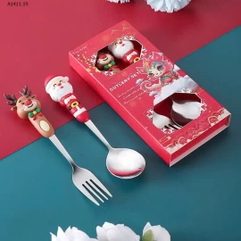    Bộ 4 thìa inox hoạ tiết Giáng Sinhhh - Giá sỉ 70k /1set