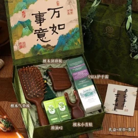 Set quà tặng lược gỗ đàn hương - Giá sỉ 216k/set