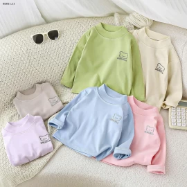 Áo sơ mi len Đức  cho trẻ em Sợi polyester - giá sỉ  size 80-110 giá 55k size 120-140 giá 63k