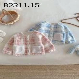 ÁO KHOÁC LÔNG KẺ  BG-Giá sỉ 205k