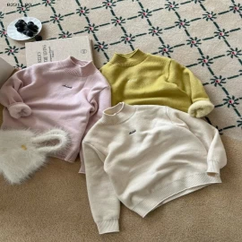 Áo len cổ lọ cuộn lót lông cừu nhà AMBB     -Giá sỉ Sz 90-150: 207k Sz 160 : 227k