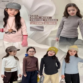 Áo sơ mi cổ cao dáng rộng, chất liệu vải cashmere mousse mềm mại NHÀ AMBB - Giá sỉ  sz 90-150: 119k  sz 160: 128k  sz 170 : 140k