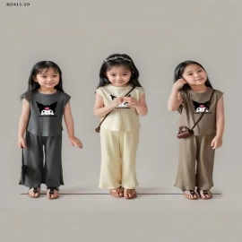 Bộ đồ lụa lạnh áo ba lỗ  cho bé gái-Giá sỉ 69k