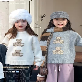 Áo len trẻ em Elmo Baby dễ thương có nơ 3D NHÀ AMBB- Giá sỉ  sz 80-150: 185k  sz 160:  199k 