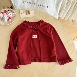 ÁO CARDIGAN ĐỎ BÉ GÁI NINGLI-sỉ 128k