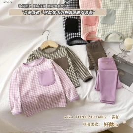 BỘ NỈ CARO CHO BÉ -sỉ Sz 80-110 : 80k        Sz 120-150 : 95k