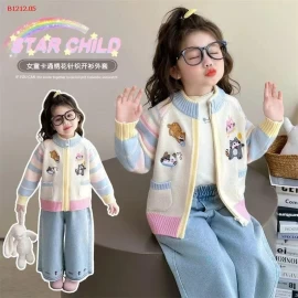 ÁO KHOÁC LEN THÊU HÌNH MÈO-sỉ 155k