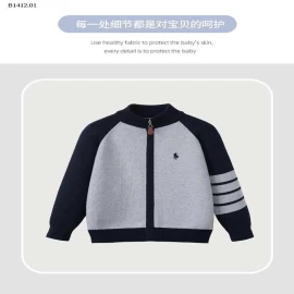 ÁO LEN cardigan cotton nguyên chất TRẺ EM- Giá sỉ 175K