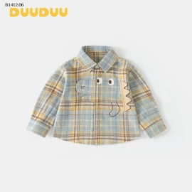 Áo sơ mi kẻ caro DUUDUU Thu/Đông 2025  cho bé - giá si  175k