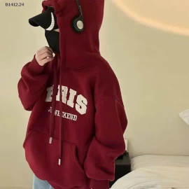 Áo nỉ dài tay có mũ thời trang phong cách Hàn Quốc-Giá sỉ 155k