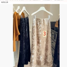 Chân váy midi dáng đuôi cá họa tiết hình thoi, lót lông cừu và dày dặn nhà ANNA-Giá sỉ 190k