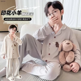 Bộ đồ ngủ hoạt hình bằng cotton nguyên chất cho bé trai-Giá sỉ 269k