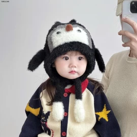  Áo gile len chim cánh cụt dễ thương dã man -Giá sỉ  ÁO 144k/1c MŨ   59k/1c