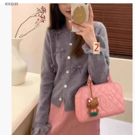 ÁO LEN CARDIGAN ĐÍNH NƠ- sỉ 130k