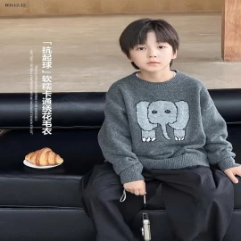 ÁO LEN AMBB HỌA TIẾT CON VOI-Giá sỉ  SZ 90-150 : 167k SZ 160 : 182k