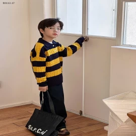 Áo len dệt kim dày dặn kẻ sọc  Elmo Baby Kids AMBB-Giá sỉ  sz 90-150 :  215k Sz 160 : 232k