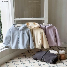 Áo khoác hoodie len lót lông cừu  nhà  Elmo Baby Kids AMBB-Giá sỉ  sz 90-150 : 275k Sz 160 : 298k Sz 170 : 323k
