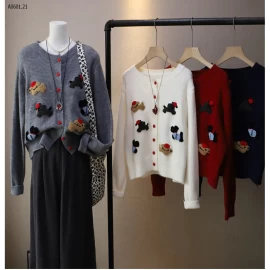 ÁO KHOÁC LEN THÊU CÚN- sỉ 200k