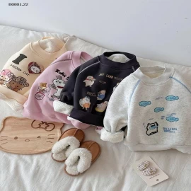 ÁO NỈ LÓT LÔNG HỌA TIẾT BG-Giá sỉ 188k