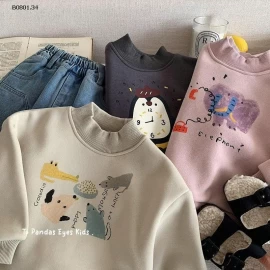 Áo nỉ lót lông cừu cho bé trai- sỉ giá 198k