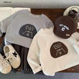 Áo thun dài tay Bora cho bé trai kiểu Hàn Quốc cho bé - sỉ giá 152k