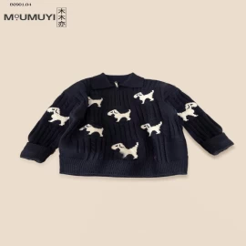 Áo len dệt kim cho bé trai, kiểu Hàn Quốc MUMUYI-Giá sỉ 200k