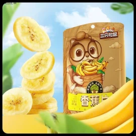 Set 2 gói chuối sấy thương hiệu 3 con sóc siêu ngonn- Giá sỉ 96k/2 gói ( mỗi gói 250g, tổng 500g )