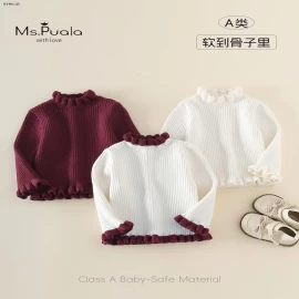 Áo len trẻ em và trẻ nhỏ kiểu dáng dự tiệc màu kem thu đông mới (Loại A) nhà  Ms.puala 5- giá sỉ  245k 