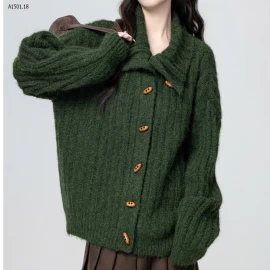 ÁO LEN CỔ CAO KHUY GỖ - sỉ 270k