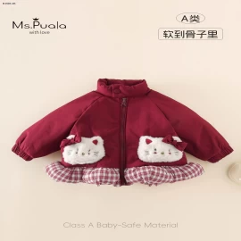 Áo khoác mùa đông kiểu mới cho bé gái, loại A nhà  Ms.puala - giá sỉ  417k 