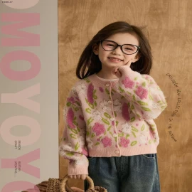 Áo khoác cardigan dệt kim cho bé gái-Giá sỉ 195k