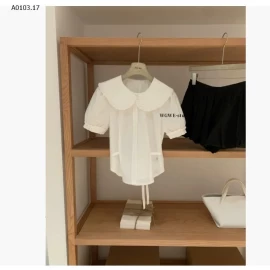 ÁO SƠ MI CỔ BÚP BÊ W.G.W.E- sỉ 258k