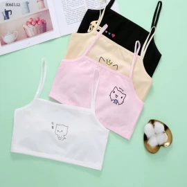 SET 4C ÁO LÓT CHO BÉ GÁI MỚI LỚN -Giá sỉ 86k/set 4c mix màu