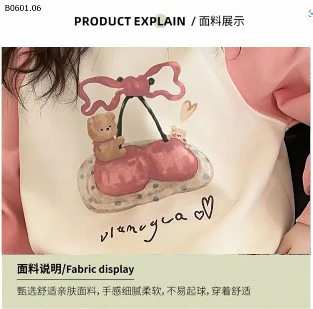 BỘ NỈ THU ĐÔNG  HÌNH GẤU SIZE ĐẠI BG-sỉ 153k