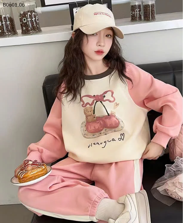 BỘ NỈ THU ĐÔNG  HÌNH GẤU SIZE ĐẠI BG-sỉ 153k