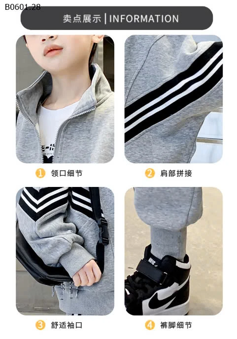 BỘ NỈ BÉ TRAI-sỉ 164k