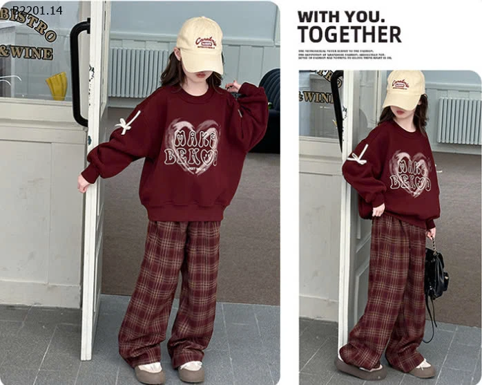 BỘ NỈ ĐỎ TRÁI TIM BÉ-sỉ 180k