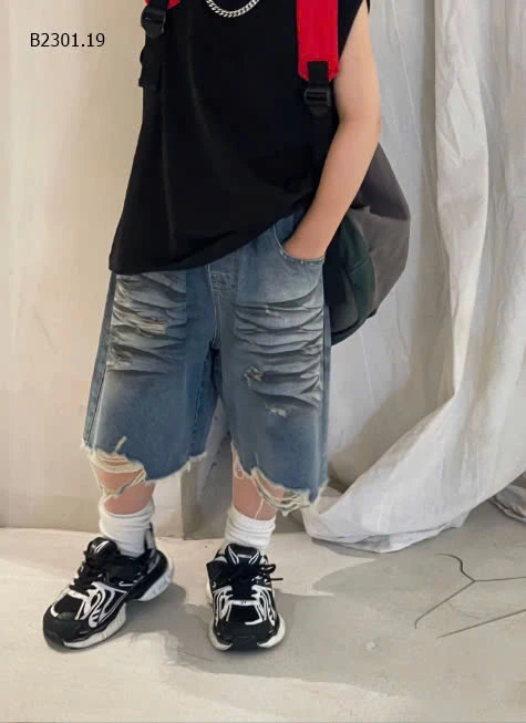QUẦN SHORT JEAN RÁCH CHO BÉ-sỉ 185k