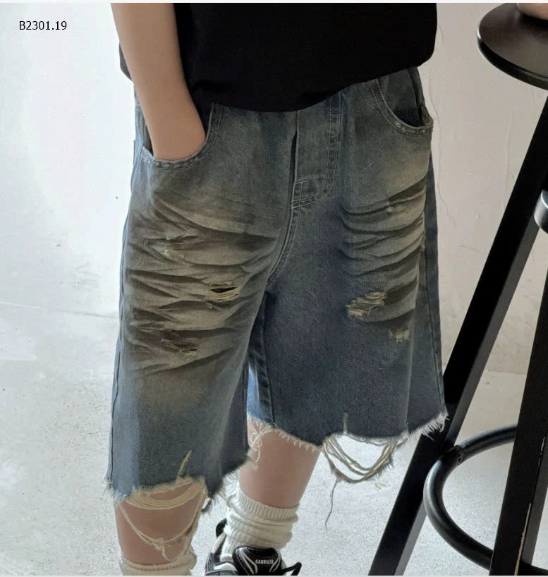 QUẦN SHORT JEAN RÁCH CHO BÉ-sỉ 185k
